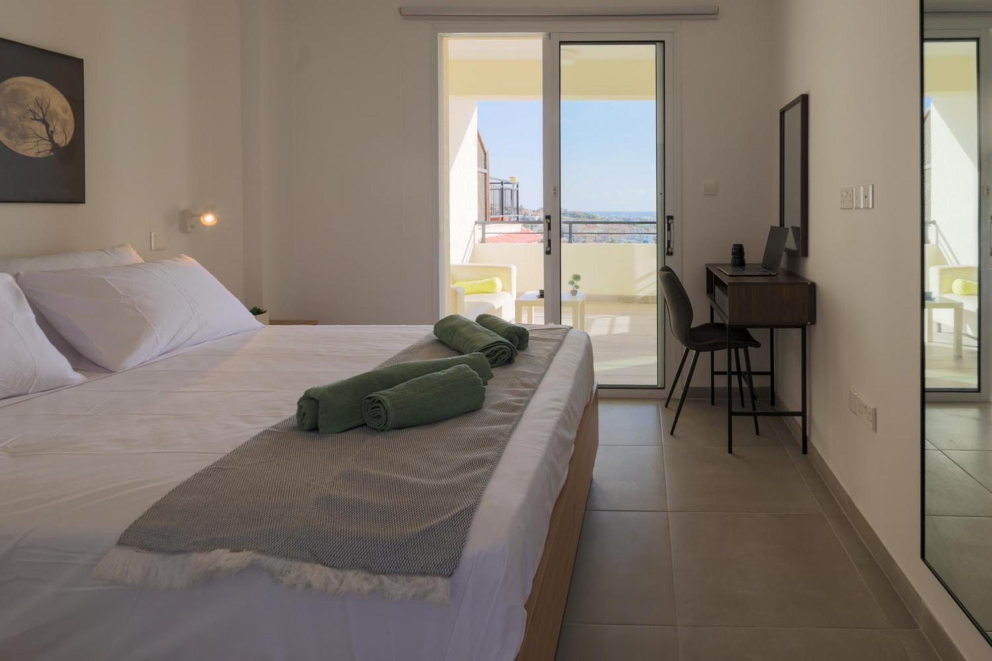 KoniaEden Blue-Horizon 1B, Paphos, Sea View, Pool公寓 外观 照片